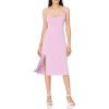 imageDress the Population Womens Rory Sleeveless Stretch Midi Sheath Dress with FringeLilac