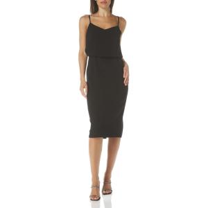 imageDress the Population Womens Alondra Blouson Tank Pencil Skirt Midi DressBlack