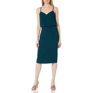 imageDress the Population Womens Alondra Blouson Tank Pencil Skirt Midi DressPine