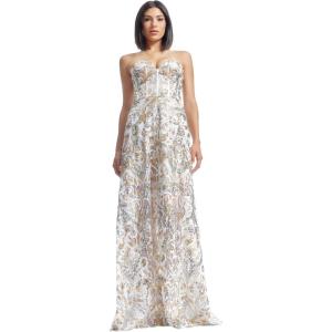 imageDress the Population Womens Daven Fit and Flare Maxi DressGold Multi