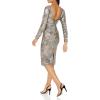 imageDress the Population Womens Emery Long Sleeve Stretch Sequin Midi SheathDressRosegoldGoldSilver