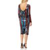 imageDress the Population Womens Emery Long Sleeve Stretch Sequin Midi SheathDressRouge Red Multi