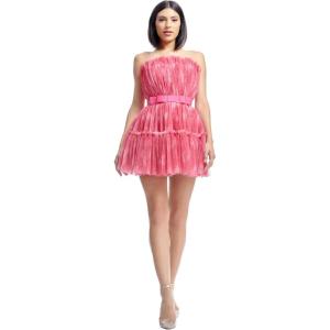 imageDress The Population Womens Petra Fit and Flare Mini DressRaspberry Multi