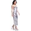 imageDress The Population Womens Perla Bodycon Below The Knee DressSilver