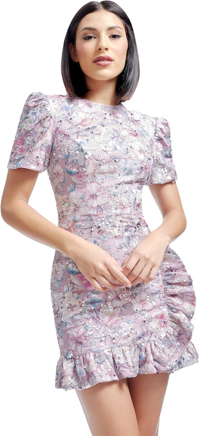 imageDress The Population Womens Brittany Bodycon Mini DressDusty Lavender