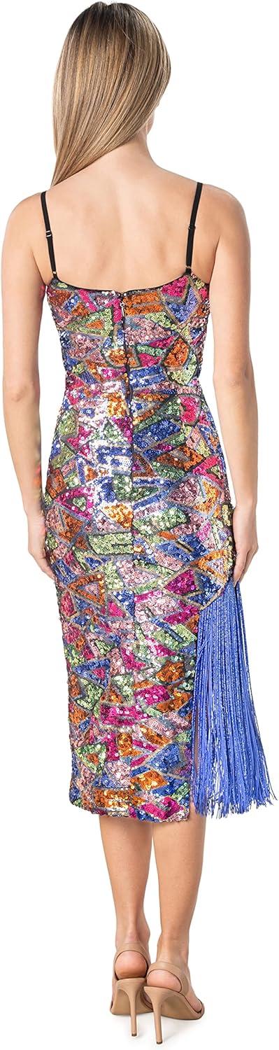 imageDress The Population Womens Rory Bodycon Midi DressWisteria Multi