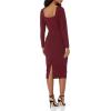 imageDress The Population Womens Sonia Bodycon KneeLength DressSpecial Occasion DressBurgundy