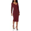 imageDress The Population Womens Sonia Bodycon KneeLength DressSpecial Occasion DressBurgundy
