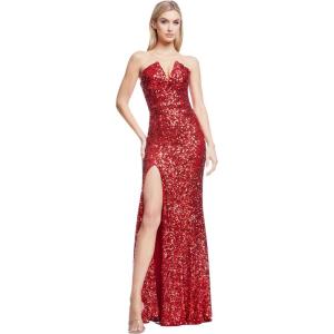 imageDress The Population Womens Fernanda Mermaid Floor Length DressRouge