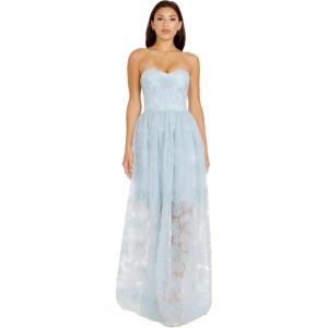 image:imageDress The Population Womens Audrina Fit and Flare Maxi DressPale Blue Multi