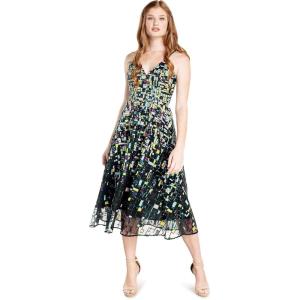 image:imageDress The Population Womens Maren Fit and Flare Midi DressSeafoam Multi