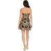 image:imageDress The Population Womens Callie Fit and Flare Mini DressGoldblack