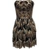 image:imageDress The Population Womens Callie Fit and Flare Mini DressGoldblack
