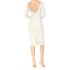 image:imageDress The Population Womens Emery Long Sleeve Stretch Sequin Midi Sheath Ddr147Bone Print
