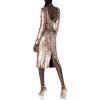 image:imageDress The Population Womens Emery Long Sleeve Stretch Sequin Midi Sheath Ddr147Matte BronzeMu