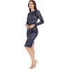 image:imageDress The Population Womens Emery Long Sleeve Stretch Sequin Midi Sheath Ddr147Navy