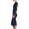 image:imageDress The Population Womens Emery Long Sleeve Stretch Sequin Midi Sheath Ddr147Royal PurpleBlack