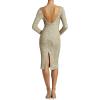image:imageDress The Population Womens Emery Long Sleeve Stretch Sequin Midi Sheath Ddr147Taupe