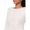 image:imageDress The Population Womens Emery Long Sleeve Stretch Sequin Midi Sheath Ddr147White