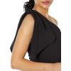 image:imageDress The Population Womens Georgina One Shoulder Bow Detail Trumpet Gown Long DressBlack