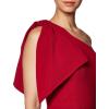 image:imageDress The Population Womens Georgina One Shoulder Bow Detail Trumpet Gown Long DressGarnet