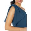 image:imageDress The Population Womens Georgina One Shoulder Bow Detail Trumpet Gown Long DressPeacock Blue