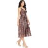 image:imageDress The Population Womens Haley Fit and Flare Midi DressRaspberry Multi