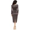 image:imageDress The Population Womens Pamela Bodycon Midi DressMocha
