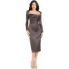 image:imageDress The Population Womens Pamela Bodycon Midi DressMocha