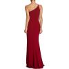 image:imageDress the Population Womens Amy Asymmetrical Neckline Sleeveless High Slit Maxi DressGarnet