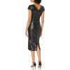 image:imageDress the Population Womens Aurora Plunging Spaghetti Strap Midi DressAngela BlackBlack
