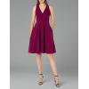 image:imageDress the Population Womens Catalina Solid Sleeveless Fit amp Flare Midi DressDark Magenta