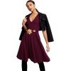 image:imageDress the Population Womens Catalina Solid Sleeveless Fit amp Flare Midi DressDark Magenta