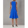 image:imageDress the Population Womens Catalina Solid Sleeveless Fit amp Flare Midi DressElectric Blue