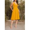 image:imageDress the Population Womens Catalina Solid Sleeveless Fit amp Flare Midi DressHoney