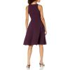 image:imageDress the Population Womens Catalina Solid Sleeveless Fit amp Flare Midi DressPlum