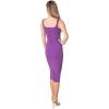 image:imageDress the Population Womens Sloane Rounded V Neck Bodycon Midi Dark Magenta Small US