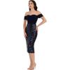 image:imageDress The Population Womens Bailey Bodycon Midi DressMidnight Blue