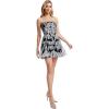 image:imageDress The Population Womens Callie Fit and Flare Mini DressSilverblack