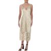 image:imageDress the Population Womens Aurora Plunging Spaghetti Strap Midi DressCream