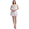 image:imageDress the Population Womens Marissa Fit and Flare Mini DressWhitenude