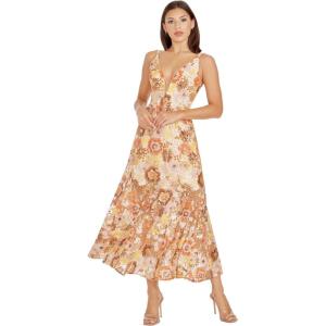 image:imageDress The Population Womens Sierra Fit and Flare Midi DressAmber Multi