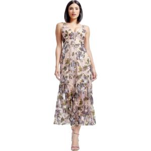 image:imageDress The Population Womens Sierra Fit and Flare Midi DressLilac Multi