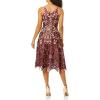 image:imageDress The Population Womens Blair Plunging Fit and Flare Midi DressBerryNude