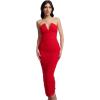 image:imageDress The Population Womens Ferra Bodycon Midi DressRouge