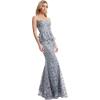 image:imageDress The Population Womens Scarlett Mermaid Maxi DressGraphite Blue Multi