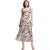 image:imageDress The Population Womens Sierra Fit and Flare Midi DressLilac Multi