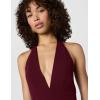 image:imageDress The Population Womens Vanessa Deep Plunge Neckline Halter Bodycon Midi DressBurgundy