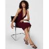 image:imageDress The Population Womens Vanessa Deep Plunge Neckline Halter Bodycon Midi DressBurgundy