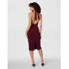 image:imageDress The Population Womens Vanessa Deep Plunge Neckline Halter Bodycon Midi DressBurgundy